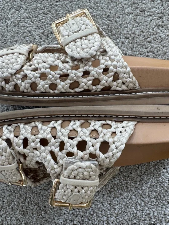 Universal Thread Cream Woven Double-Buckle Slide Sandals - Picture 5 of 6